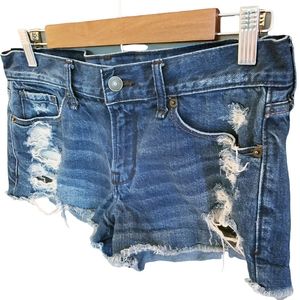 Abercrombie & Fitch Raw Edge Distressed/Destroyed "Cut Off" Shorts sz 27